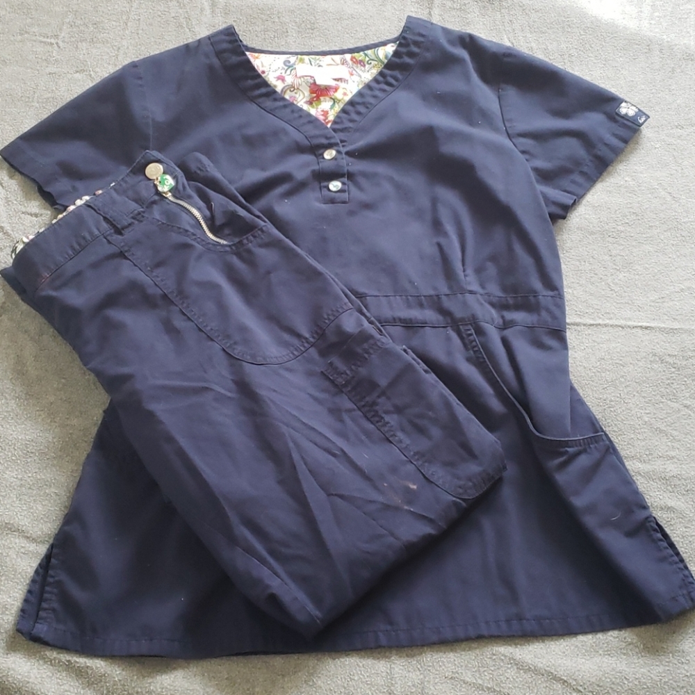 Koi Scrub Navy Blue Set